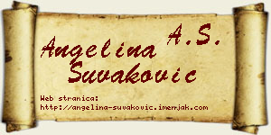 Angelina Šuvaković vizit kartica